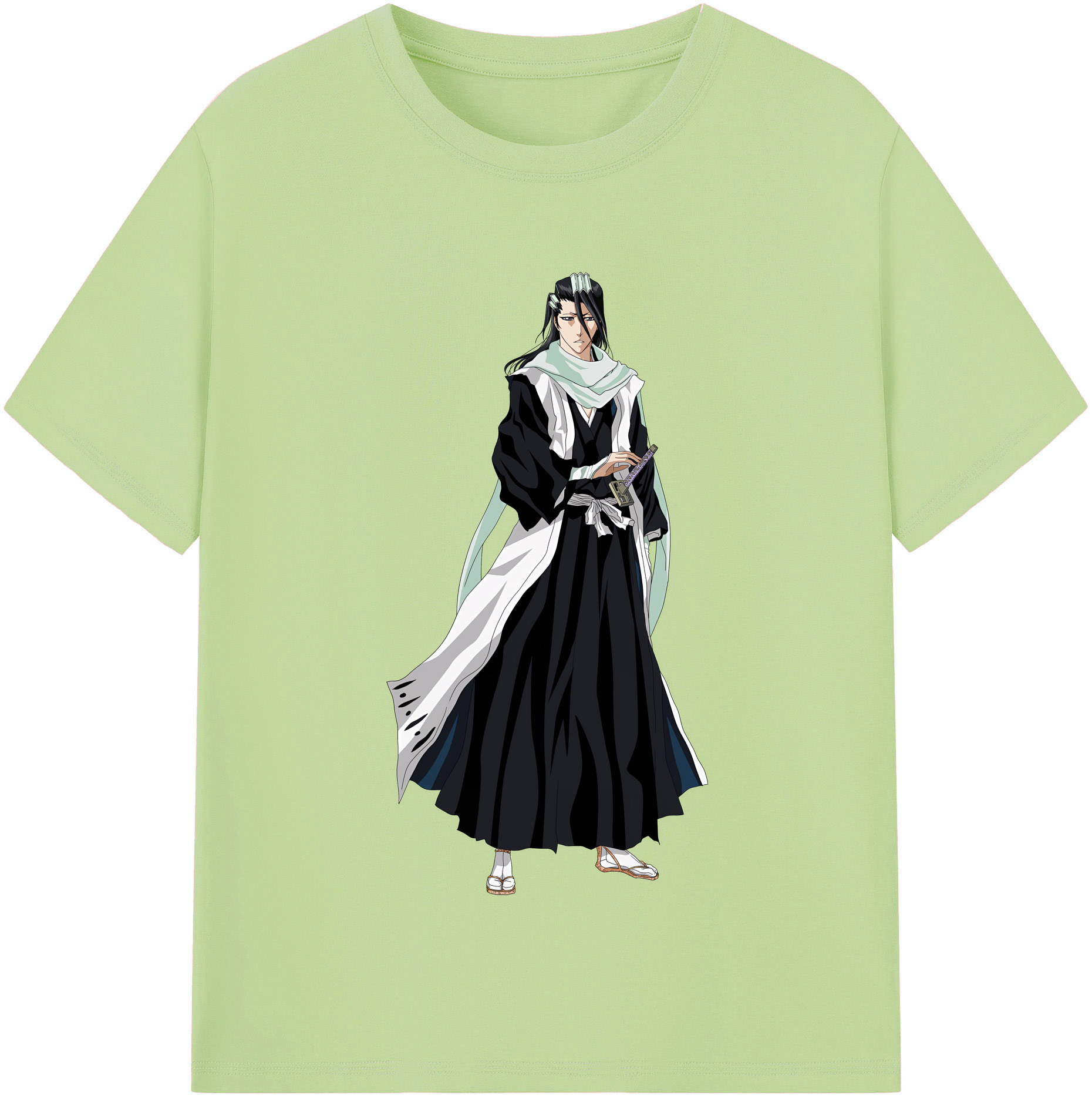 （画像用） ブリーチ くちき びゃくや BLEACH Kuchiki Byakuya 綿100％半袖Tシャツ（フロントプリント）